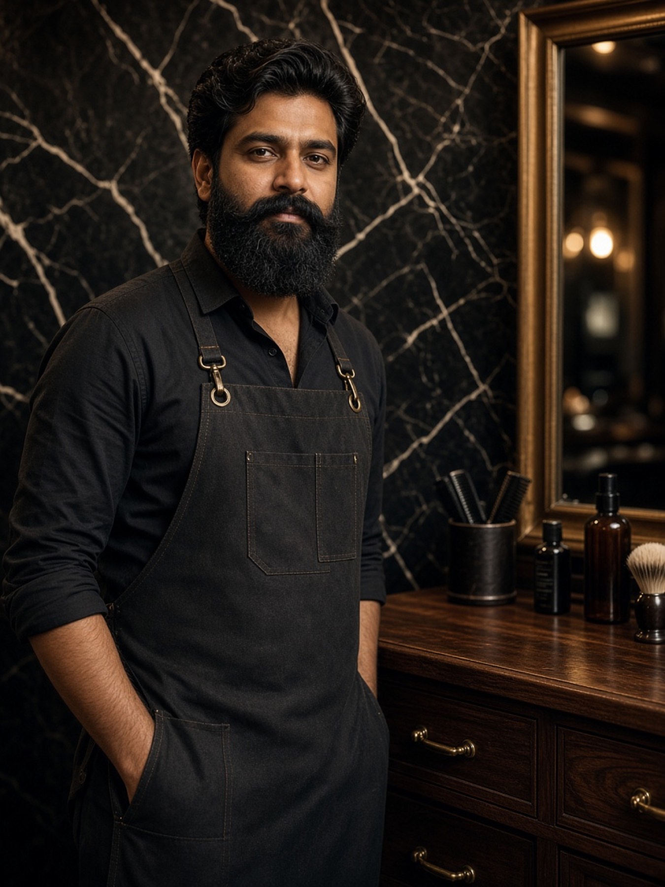 Sample portrait of beard specialist Hassan Qureshi